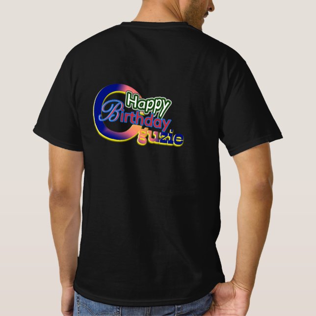 Celebrate Oguzie: Personlig Birthday T-Shirt (Baksida)
