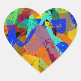 Celebrate Queer Kärlek för Pride Hjärtformat Klistermärke