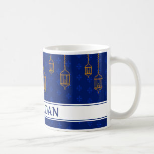Celebrate Ramadan Kareem Blue White Kaffemugg