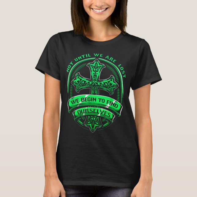 Celebrate Recovery Christian Cross Quote Apparel T Shirt (Framsida)