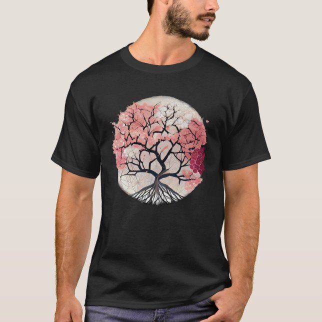 Celebrate Renewal and Growth with Blossoming Tree  T Shirt (Framsida)