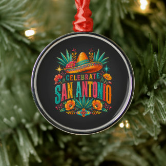 Celebrate San Antonio 2026 Fiesta Culture Julgransprydnad Metall