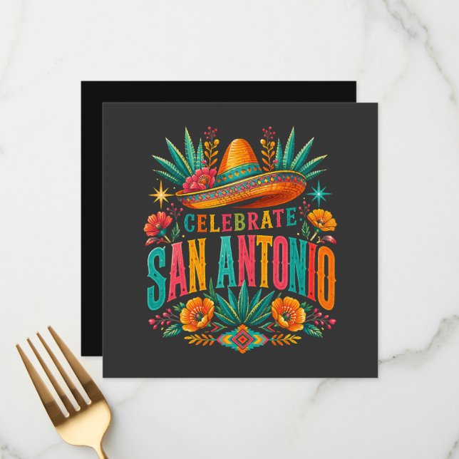 Celebrate San Antonio 2026 Fiesta Culture Meny (Fram/Back In Situ)