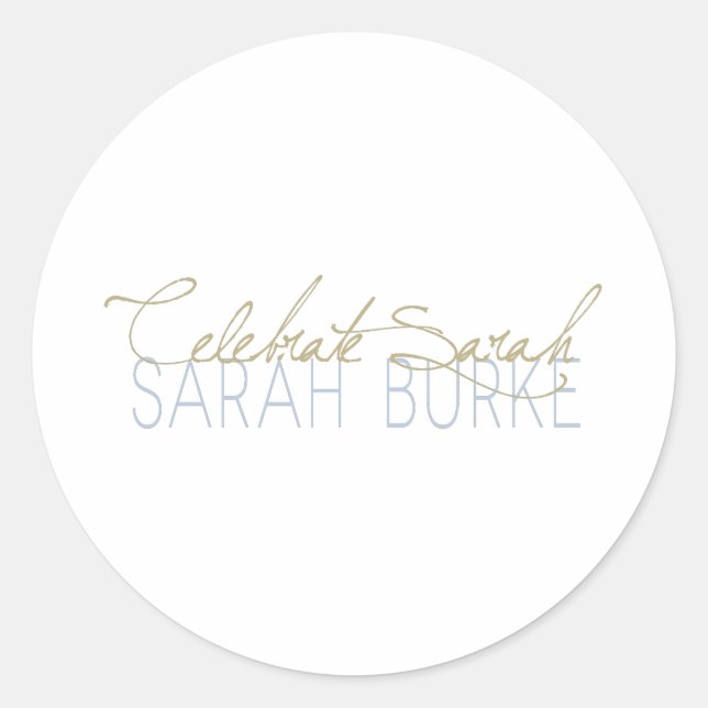 Celebrate Sarah Runt Klistermärke (Framsida)