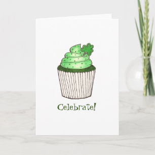 Celebrate Shamrock Cupcoa Sweet St. Patrick's Day Kort