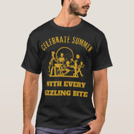 Celebrate Summer Golden Flames T Shirt