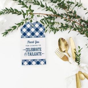 Celebrate & Tailgate Navy Bröllop Tack Presentetikett