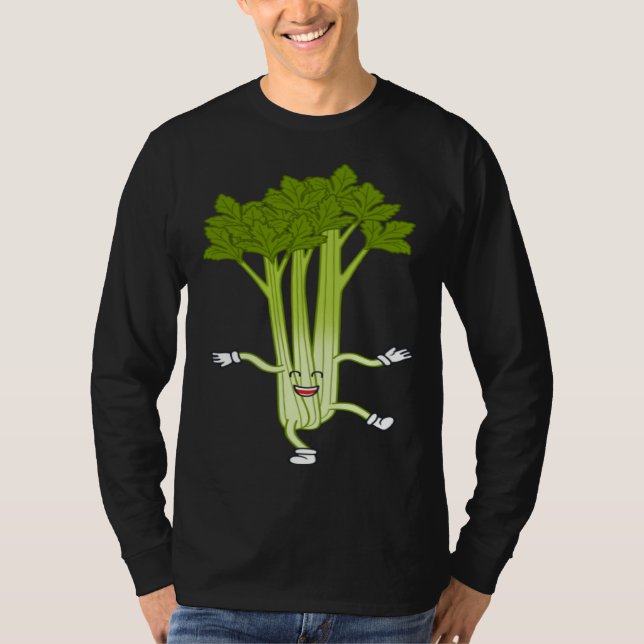 Celebrate the Celery Ironic Food Quote Vegetables T Shirt (Framsida)