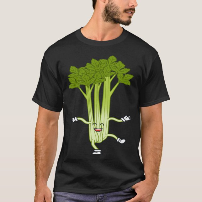 Celebrate the Celery Ironic Food Quote Vegetables T Shirt (Framsida)
