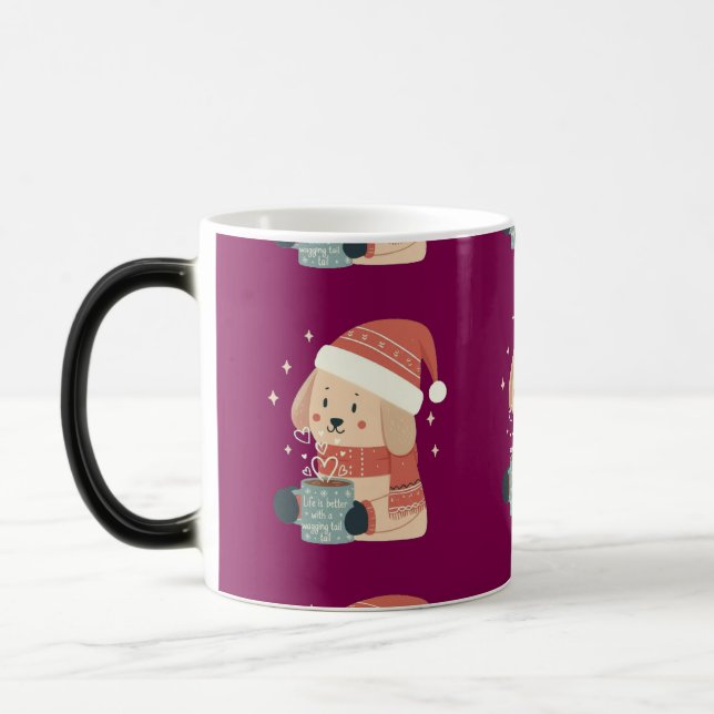 Celebrate the magic of Christmas - Dog Magisk Mugg (Vänster)