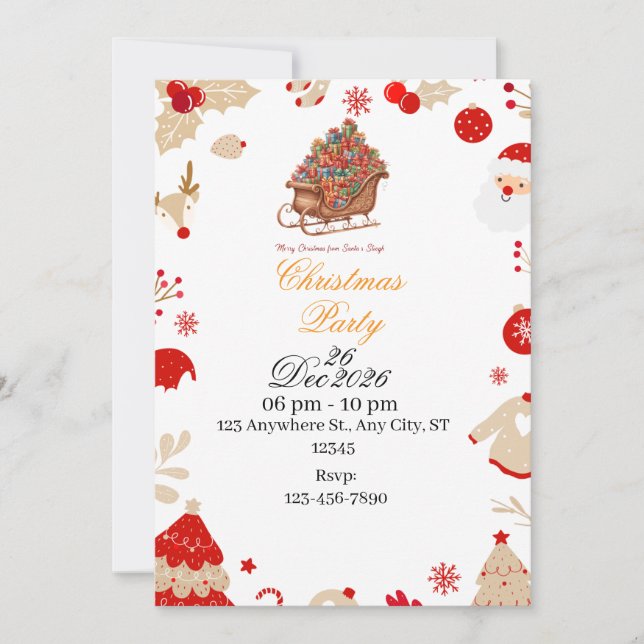 Celebrate the Magic of Christmas – You're Invited! Inbjudningar (Framsida)