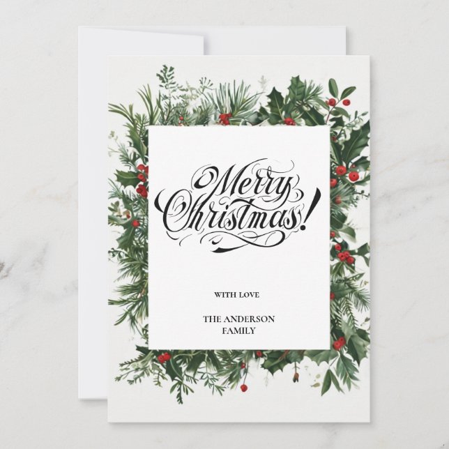 Celebrate the magic of the holiday season with thi julkort (Framsida)