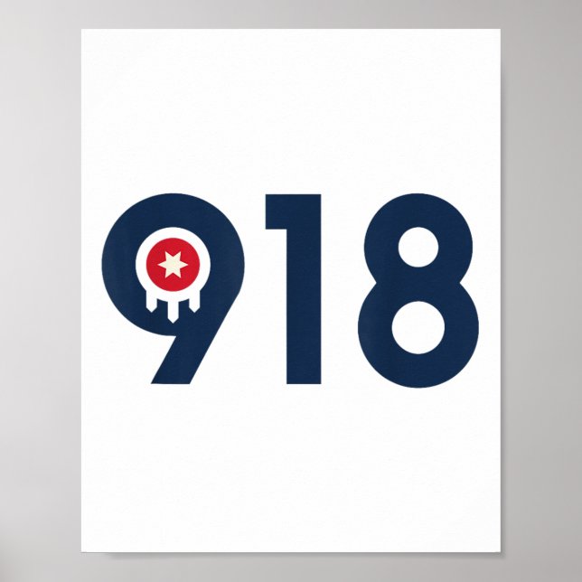 Celebrate The Nine One Eight Tulsa Oklahoma 918 Ar Poster (Framsidan)