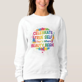 Celebrate True Self Sticker T Shirt