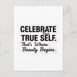 Celebrate True Self Sticker Vykort