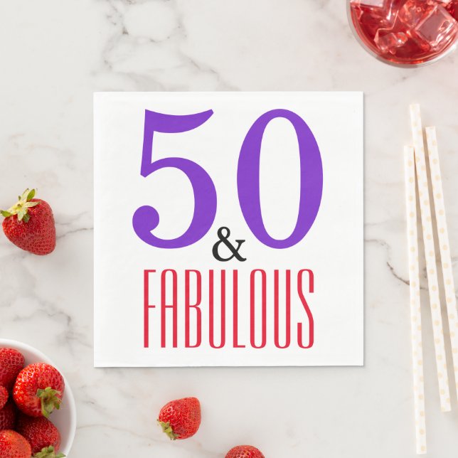 Celebrate Turning 50 och Fabulous Pappersservett (Insitu)