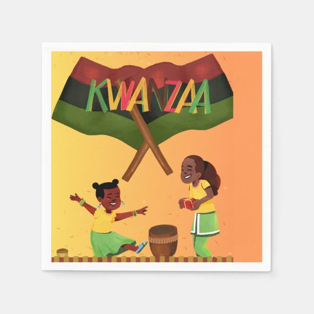 "Celebrate Unity: A Joyful Kwanzaa Gathering" Pappersservett (Framsidan)
