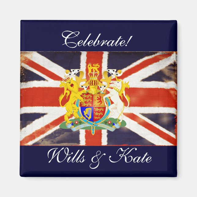 Celebrate Wills och Kate Keepsaké Magnet (Framsidan)