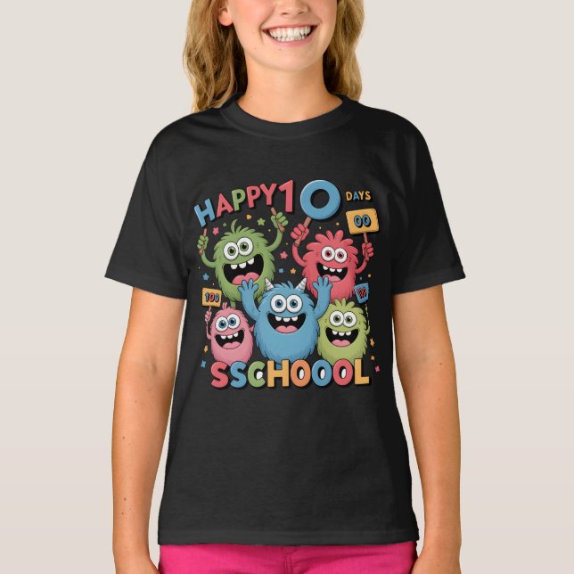 Celebrating 100 Days of School T-Shirt (Framsida)
