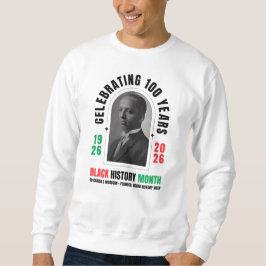 Celebrating 100 Years BHM BLACK HISTORY MONTH  Lång Ärmad Tröja