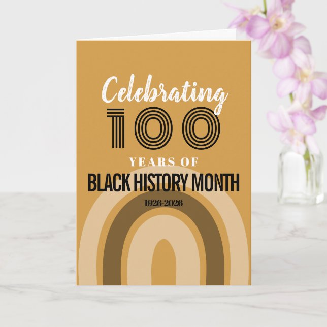 Celebrating 100 Years Of Black History Month Kort (Orkide)