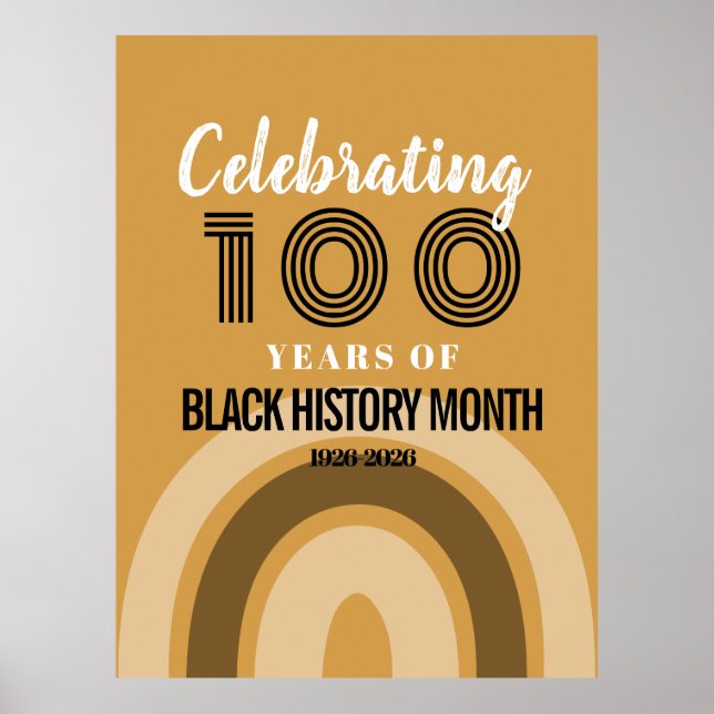 Celebrating 100 Years Of Black History Month Poster (Framsidan)