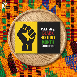 Celebrating Black History Month Centennial Julkort