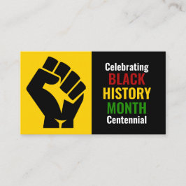 Celebrating Black History Month Centennial Visitkort