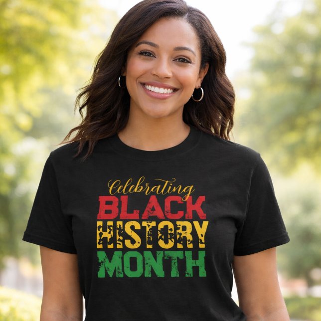 Celebrating Black History Month Typography T Shirt (Skapare uppladdad)