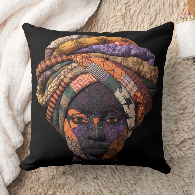 Celebrating Colorful Black Women Throw Pillow Kudde (Filt)