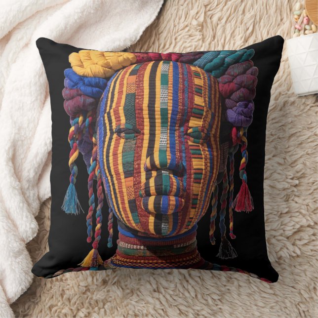 Celebrating Colorful Black Women Throw Pillow Kudde (Filt)