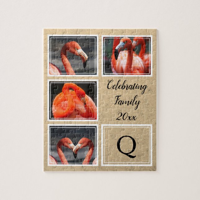 CELEBRATING FAMILY Photo Customizable Keepsake Pussel (Vertikal)