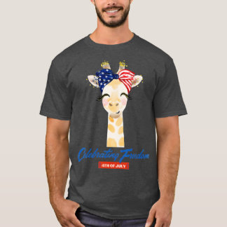 Celebrating Freedom 4th July - Cute Patriotic Gira T Shirt