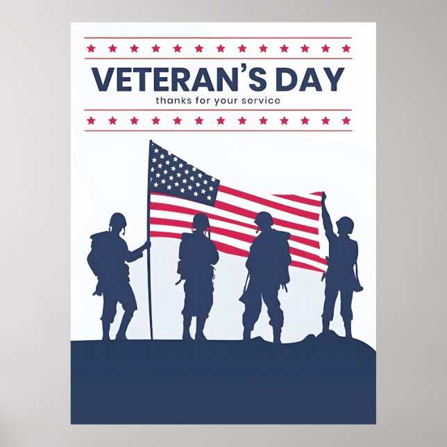 Celebrating Heroes of America – Veterans Day 2025 Poster (Framsidan)