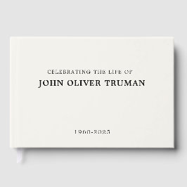 Celebrating Life of Custom Memorial Ivory White  Gästböcker