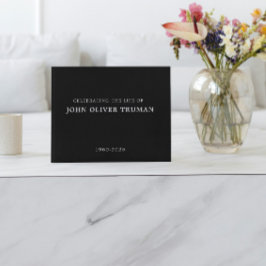 Celebrating Life of Personalized Memorial black  Gästböcker