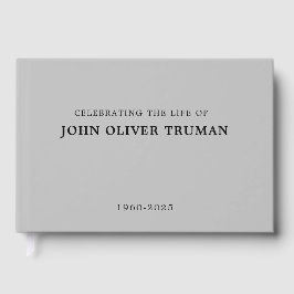 Celebrating Life of Personalized Memorial Grey Gästböcker