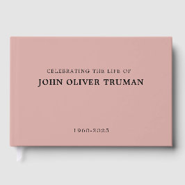 Celebrating Life of Personalized Memorial Pink Gästböcker