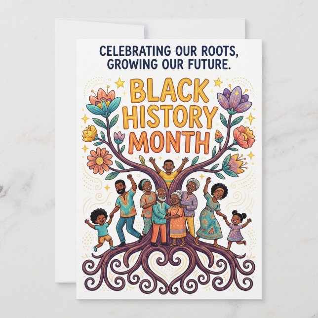 Celebrating Our Roots, Growing Our Future BHM Julkort (Framsida)