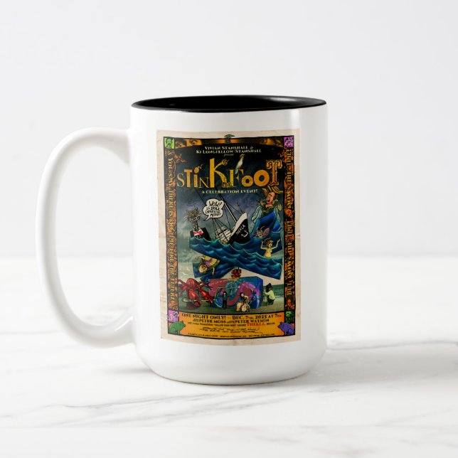 Celebrating Stinkfoot's 40th Poster Mug Två-Tonad Mugg (Vänster)