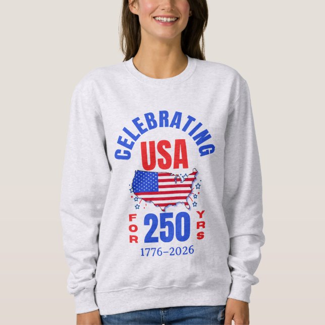 Celebrating USA for 250 Yrs American Independence T Shirt (Framsida)