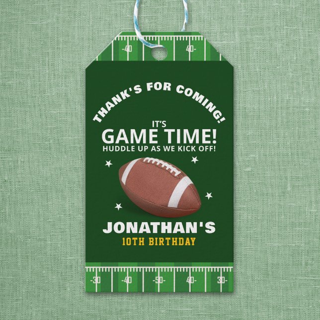 Celebration: Football Field Birthday boy Presentetikett (Skapare uppladdad)