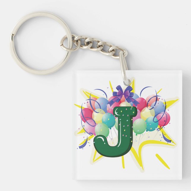 Celebration Monogram Letter J with Balloons (Framsidan)