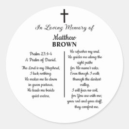 Celebration Of Life Bible Verse Funeral Runt Klistermärke