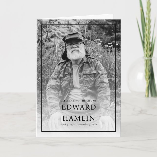 Celebration of Life Folded Service Memorial  Program (Framsida)