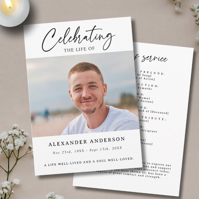 Celebration of Life Funeral Photo Memorial Program (Skapare uppladdad)