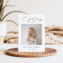 Celebration of Life Modern Memorial Photo Funeral Program