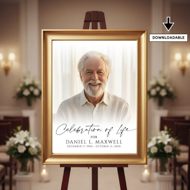 Celebration of Life Photo Script Welcome Sign Poster (Skapare uppladdad)