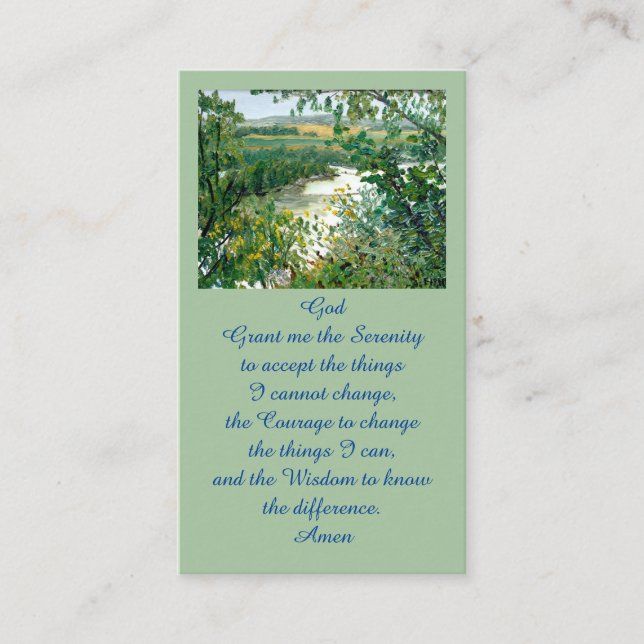 Celebration of Life Scenic Overlook Memorial Card Visitkort (Framsida)