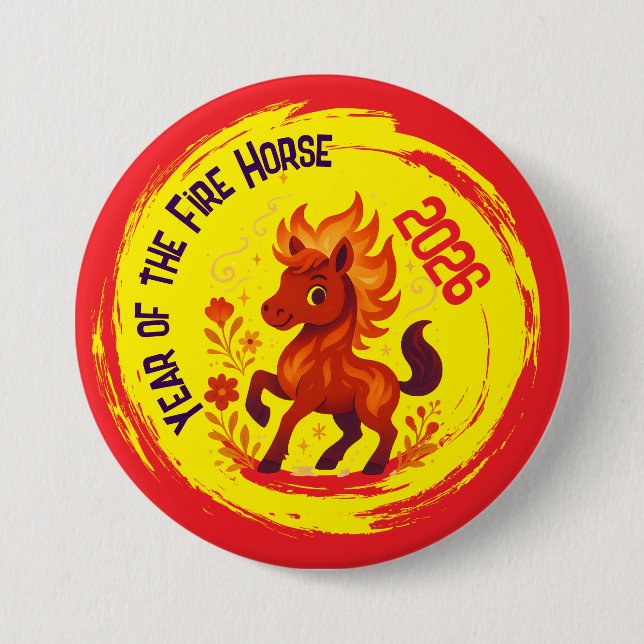 Celebration Year of the Horse Chinese New Year Knapp (Framsida)
